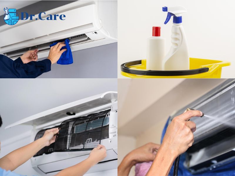 Quy trình vệ sinh máy lạnh tại Drcare
