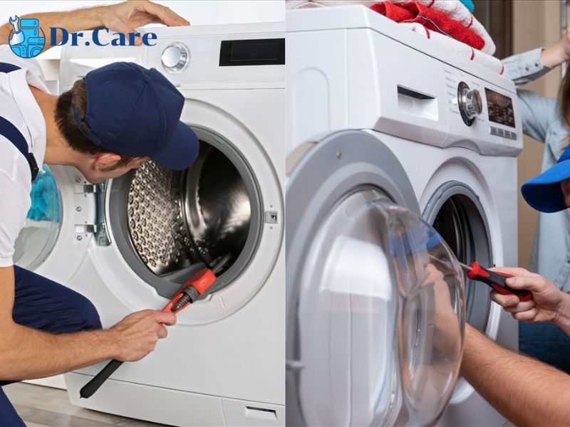 Quy trình vệ sinh máy giặt được thực hiện chuyên nghiệp